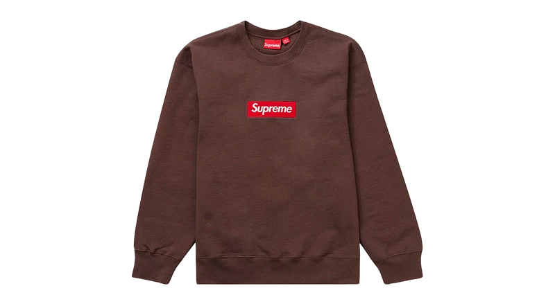 Supreme Box Logo Crewneck Brown (FW22)