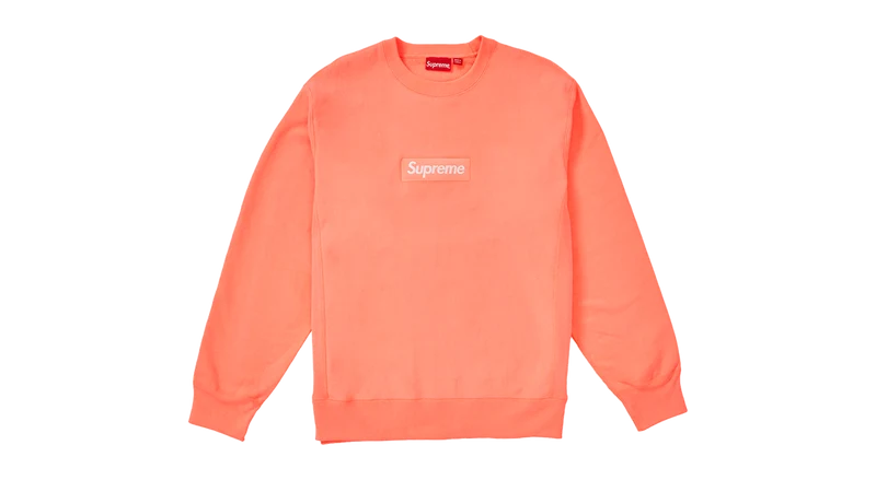 Supreme Box Logo Crewneck Fluorescent Pink (FW18)