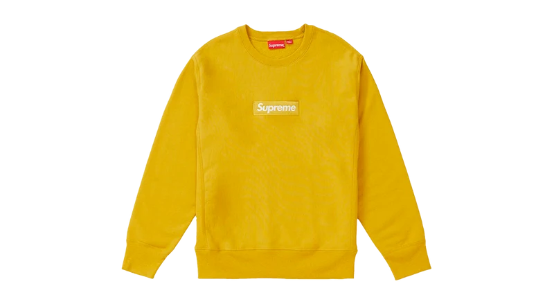 Supreme Box Logo Crewneck Mustard (FW18)