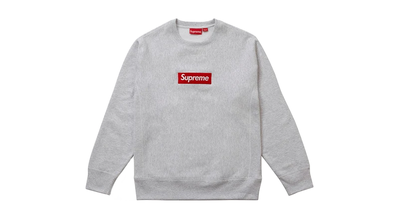 Supreme Box Logo Crewneck Ash Grey (FW18)