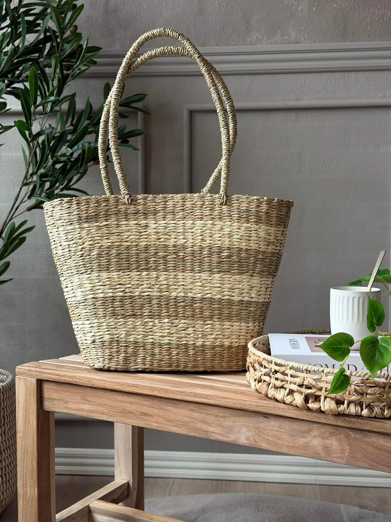 Shopper - Sjögräs Ränder