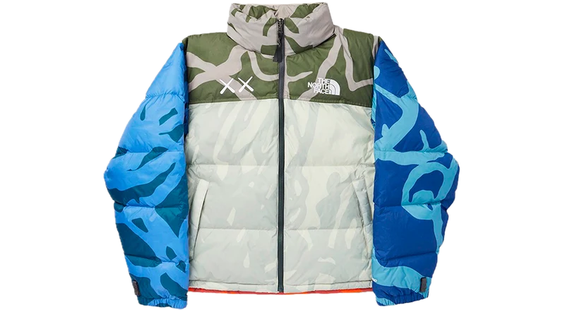 KAWS x The North Face Retro 1996 Nuptse Jacket Moonlight Ivory Nuptse Print