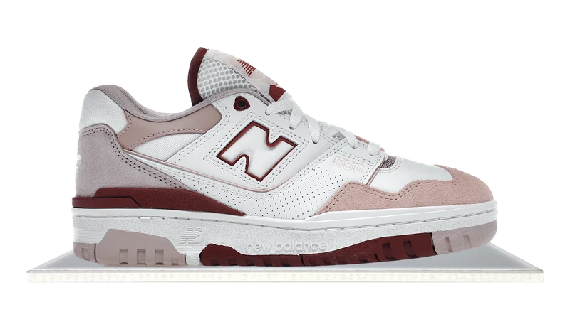 New Balance 550 White Scarlet