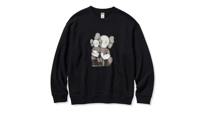 Kaws x Uniqlo UT Long Sleeve Family Sweatshirt Black