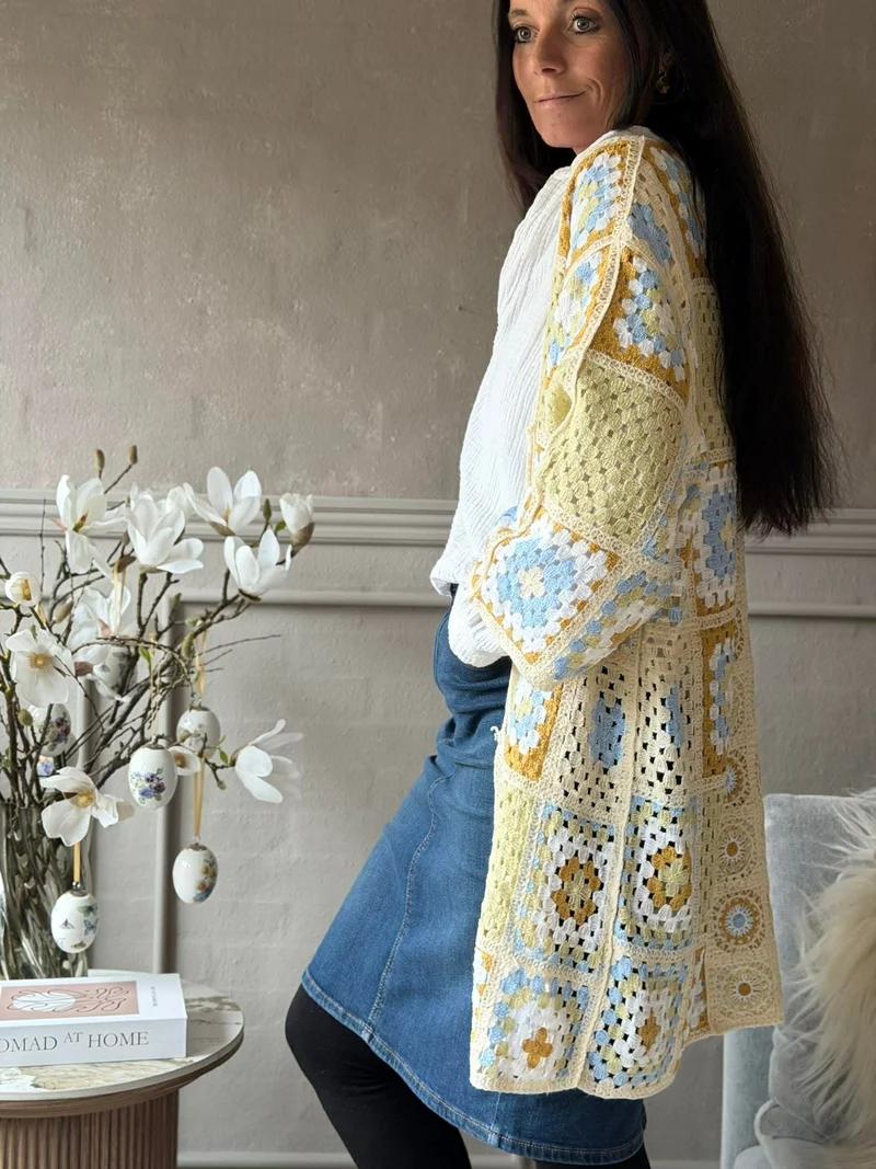 Cardigan Boho - Ljusgrön