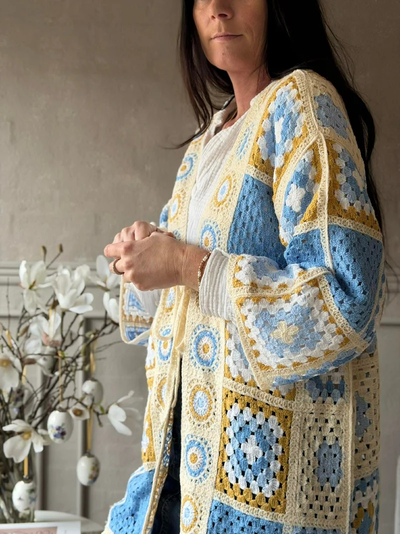 Cardigan Boho - Blå