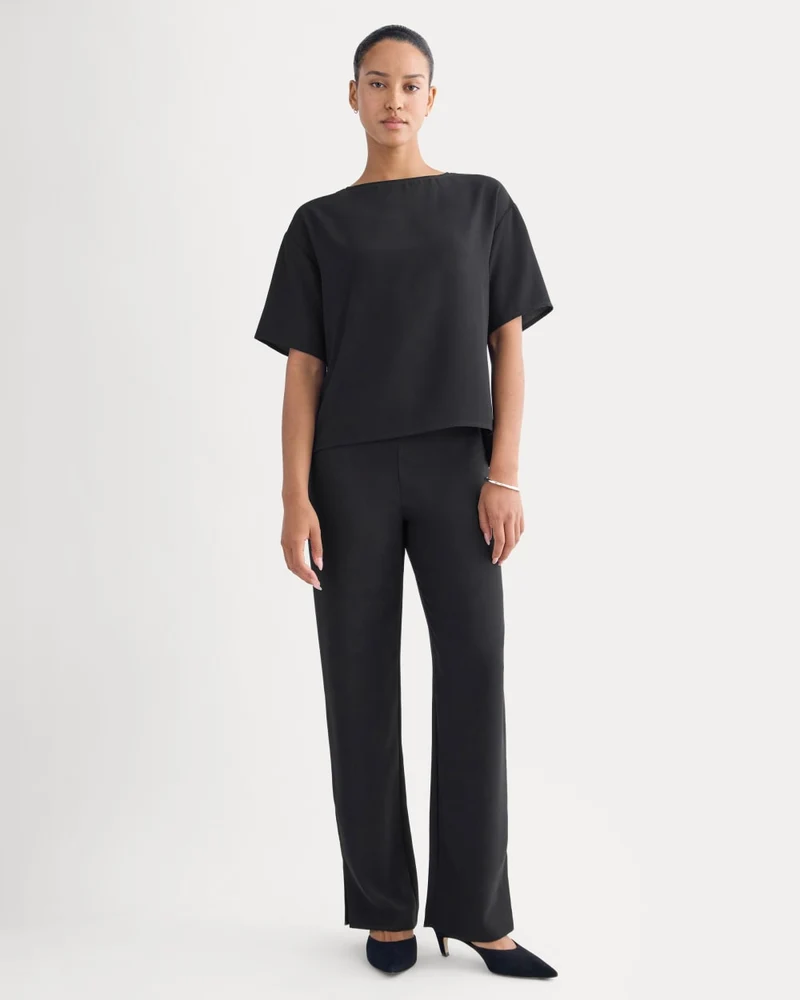 Drapey Crepe Pant | Black