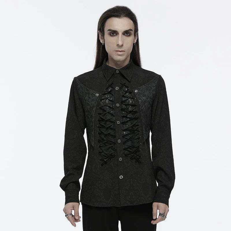 Gothic skeleton dragsko för män