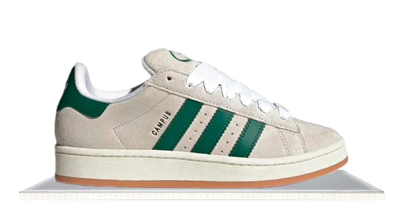 Adidas Campus 00s Crystal White Dark Green