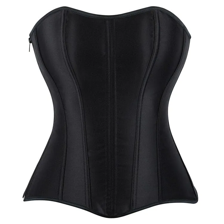 Kvinnors punk enfärgad benad Overbust-korsett