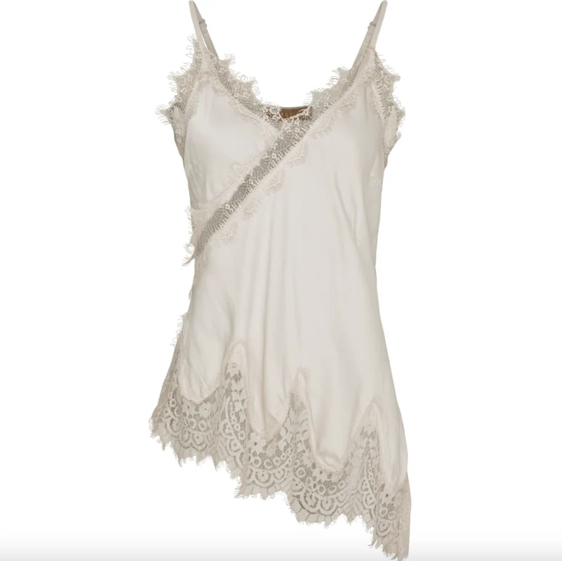 Asymmetrisk topp - Beige