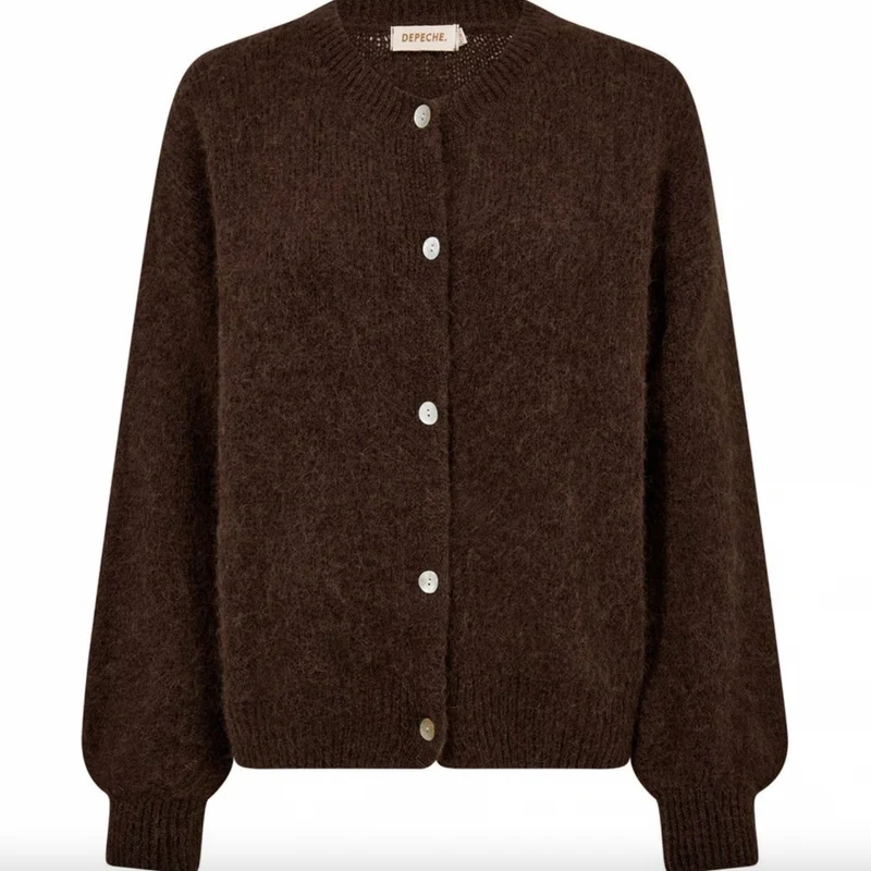 Alpaca cardigan Depeche - Brown