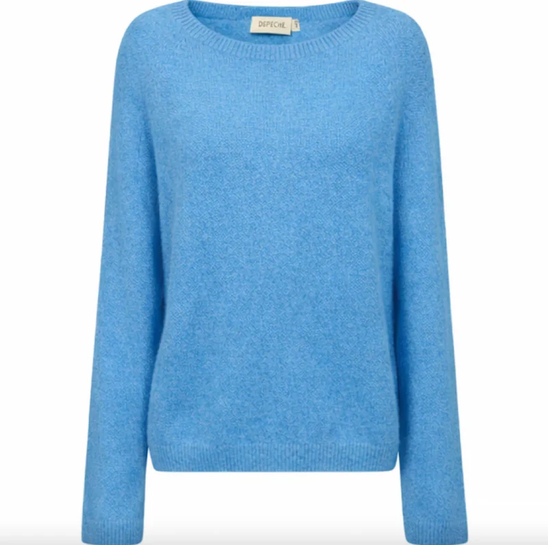 Alpacha sticktröja Depeche - Jeansblå
