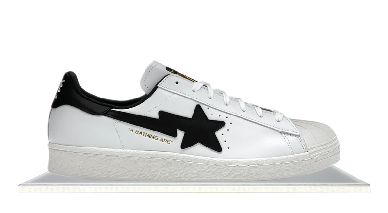 Adidas Superstar x Bape White Black