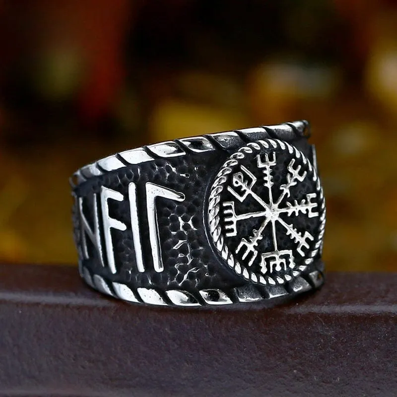 Punk Viking Rune Ring för män