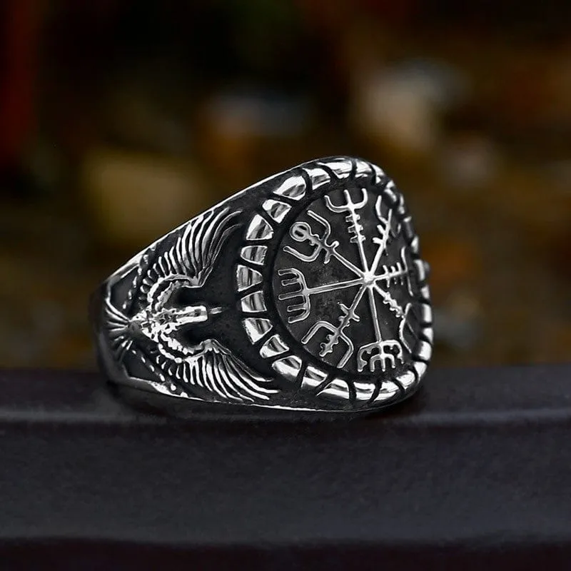 Punk Viking Rune Ring för män