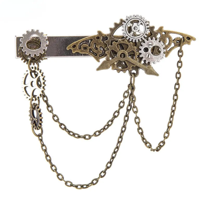 Steampunk Gear Chain Hårklämma för kvinnor