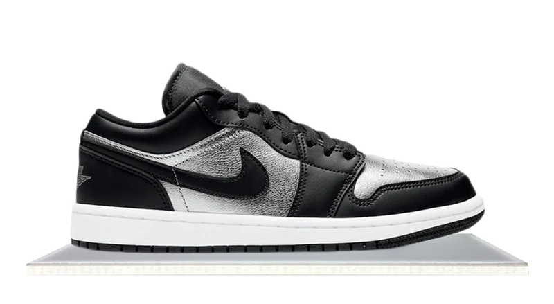 Air Jordan 1 Low Black Metallic Silver