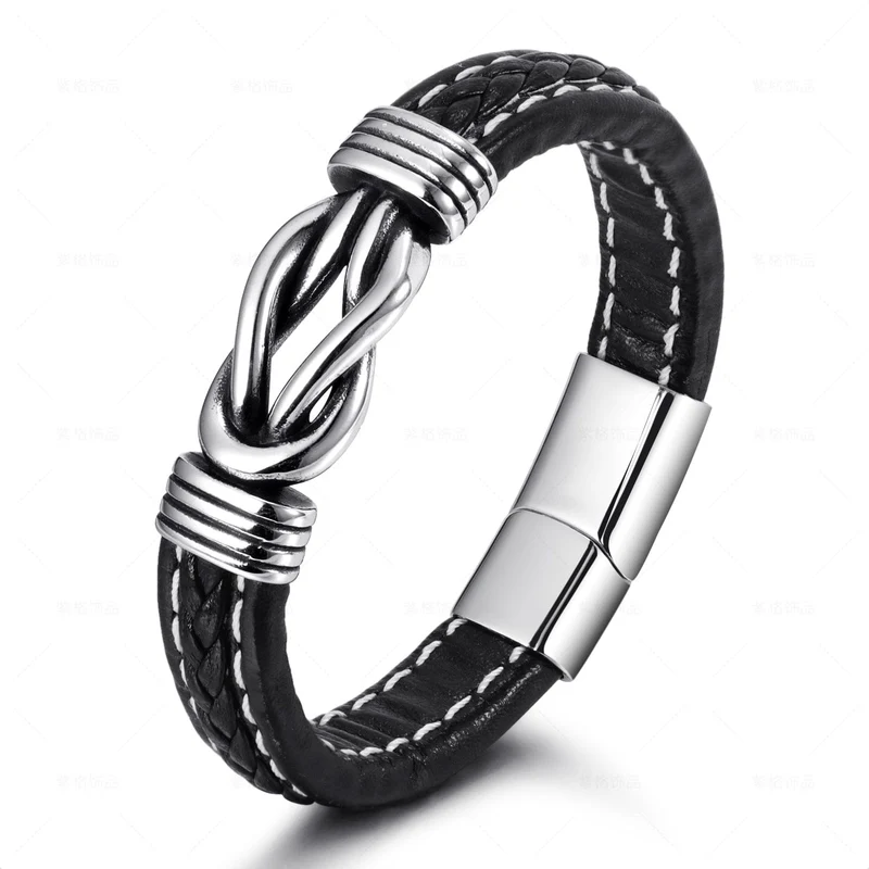 Punkvävt armband för män