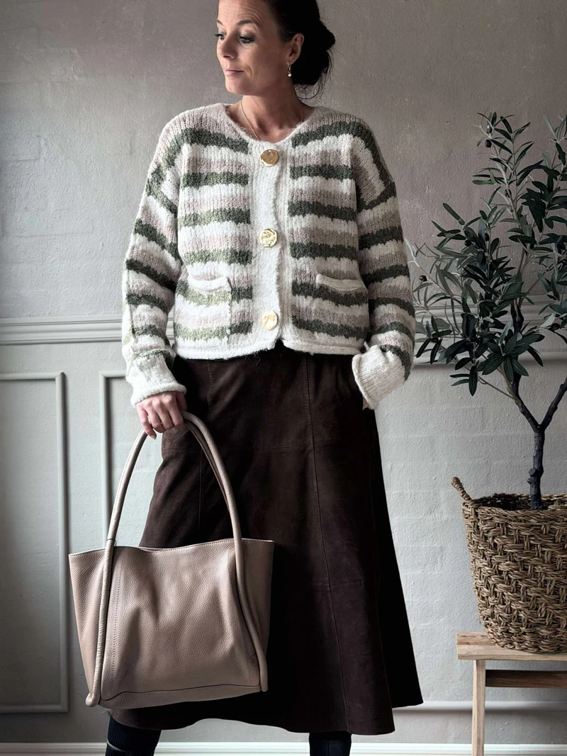 Cardigan Grön rand
