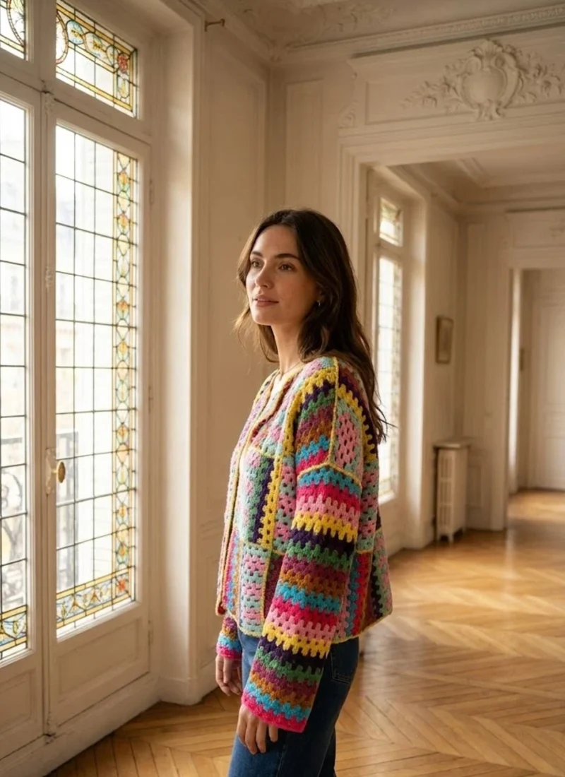 Cardigan - Color Patchwork
