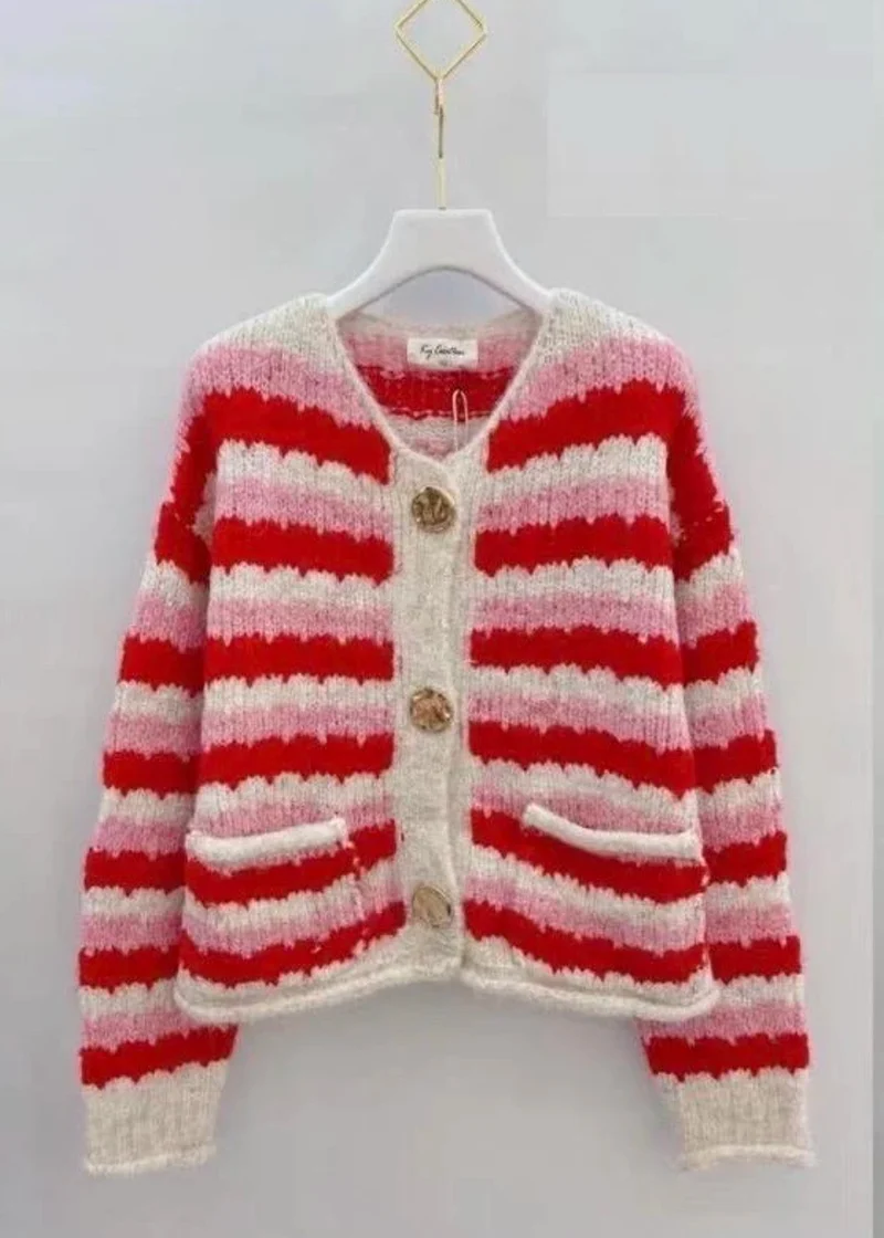 Cardigan Röd rand