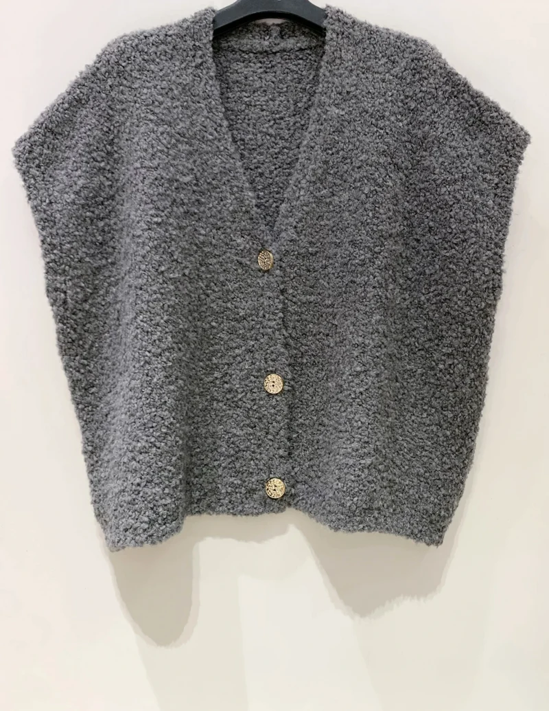 Cardigan med korta ärmar - Grey