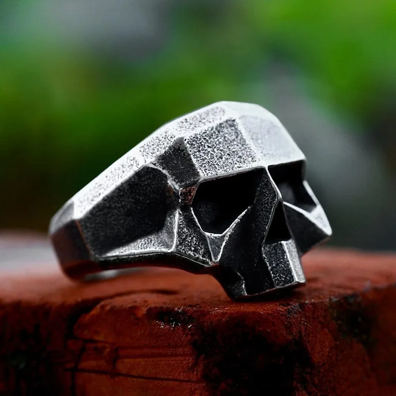 Punk Robot Skull Ring för män