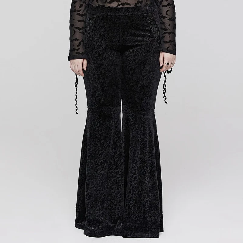 Dambyxor i plusstorlek i gotisk strappy Jacquard