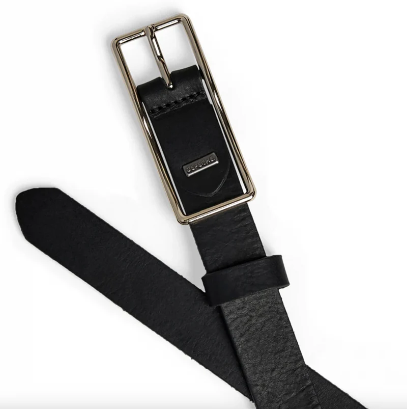 Jeansbälte - Black / gold