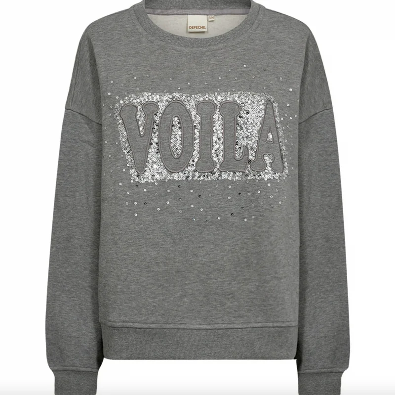 Sweatshirt Oversize - Grey Melange