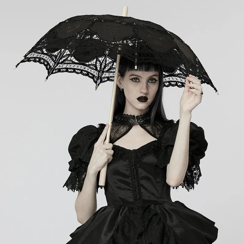 Gothic Floral Spets Paraply för kvinnor