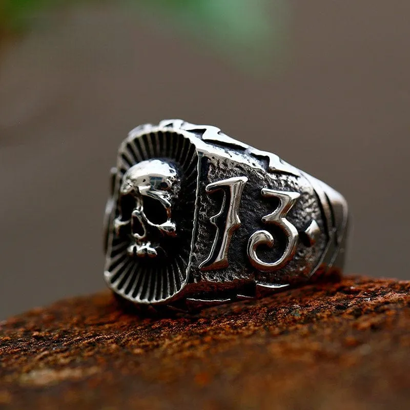 Punk Skull Figur Ring för män