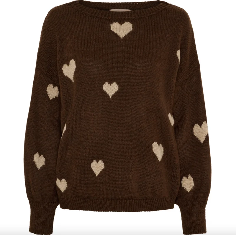 Stickad Clover Knit - Moro brown