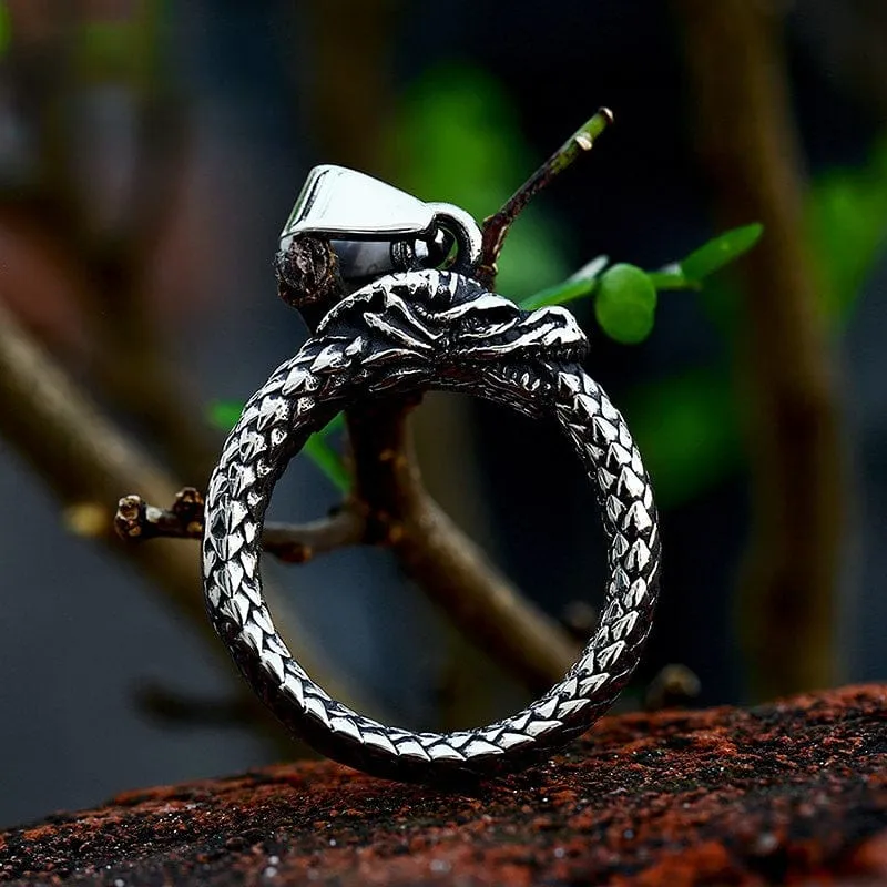 Punk Dragon ringformigt halsband för män