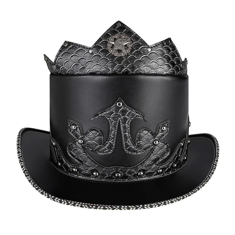 Gothic Strappy Perlage Hatt för män