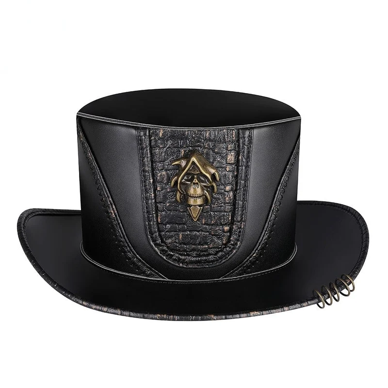 Gothic Strappy Skull Hat för män