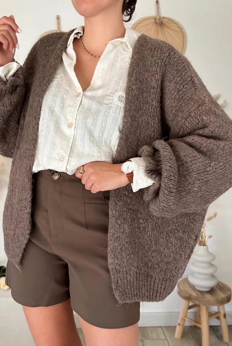 Cardigan Oversize - Taupe