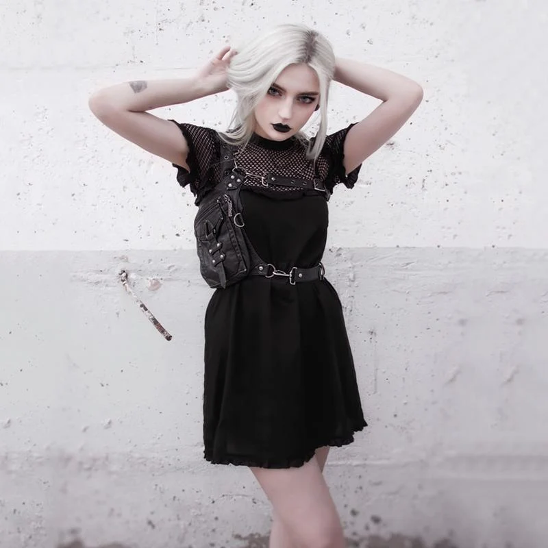 Dam Steampunk Skull Midjeväska Hip Back Vintage hölster