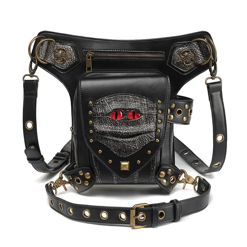 Unisex Steampunk Evil Eyes multifunktionsväska