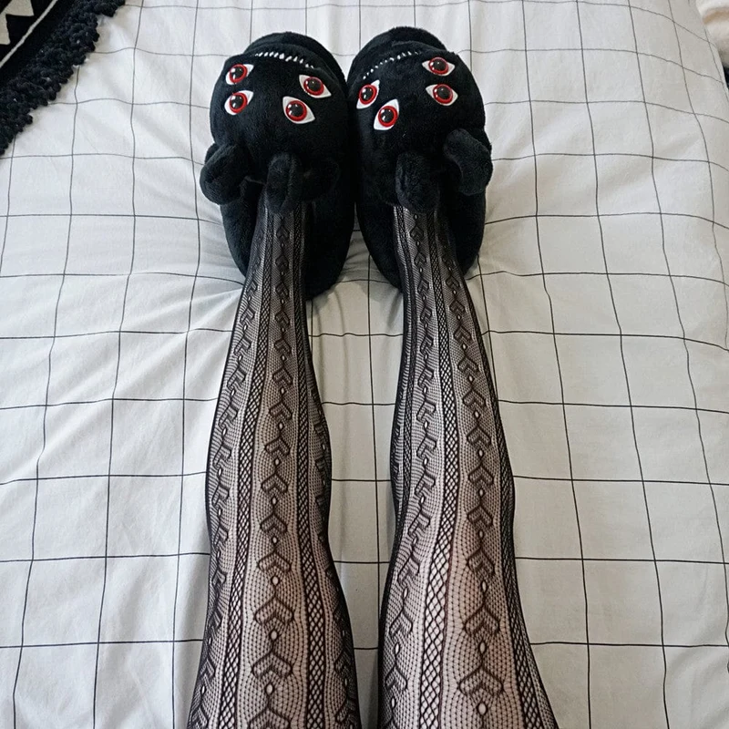 Kvinnors Punk Heart Fishnet Pantynos