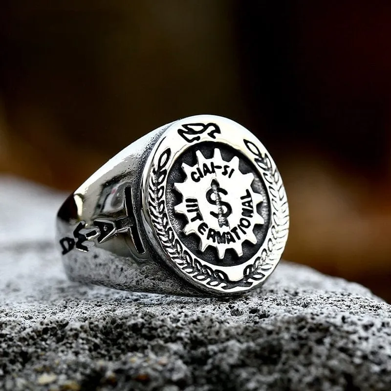 Punk Rune Ring för män
