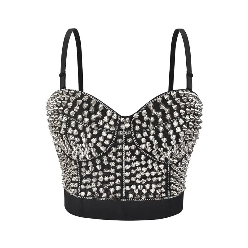 Gotiska nitar för kvinnor Bustier