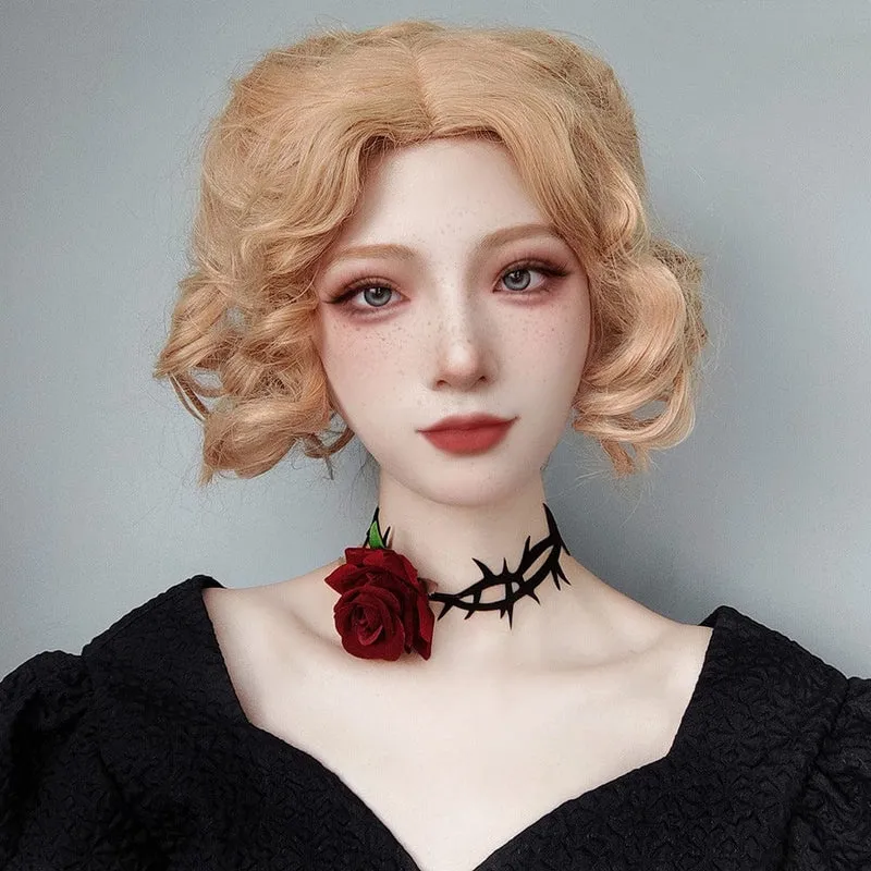 Gothic Rose Thorn Choker för kvinnor