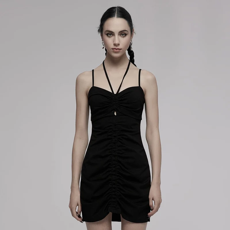 Dam Grunge Halterneck Rutig Slip Dress