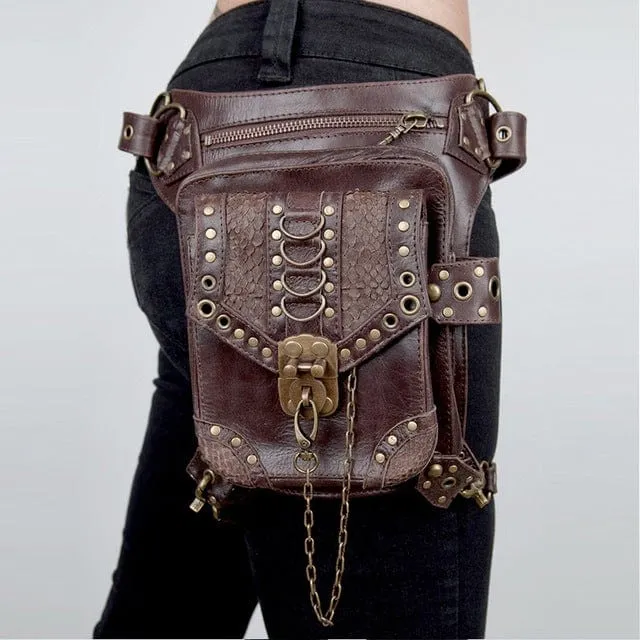 Steampunk kedjad mini resväska