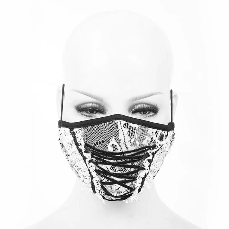 Gothic Floral Lace Mask för kvinnor