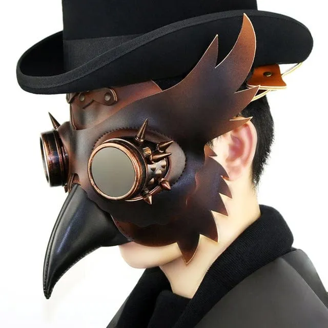 Steampunk färggradient fågelmask