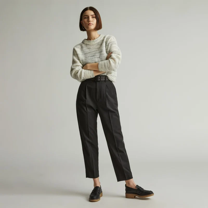The Draper Tapered Pant in Buttersmooth | Black