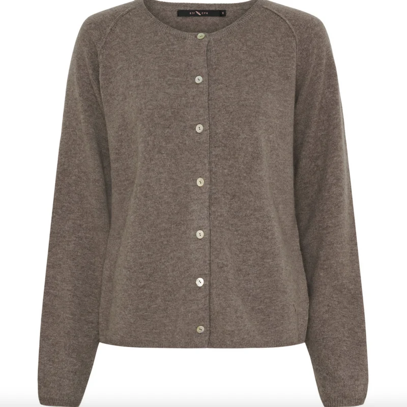 Cardigan Cashmere - Brown Melange